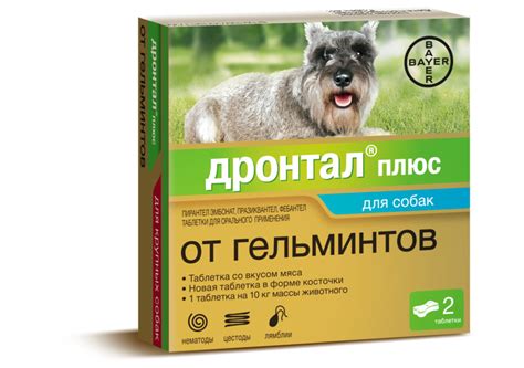 Антигельминтики Bayer Дронтал + со вкусом мяса для собак - «Обычная ...
