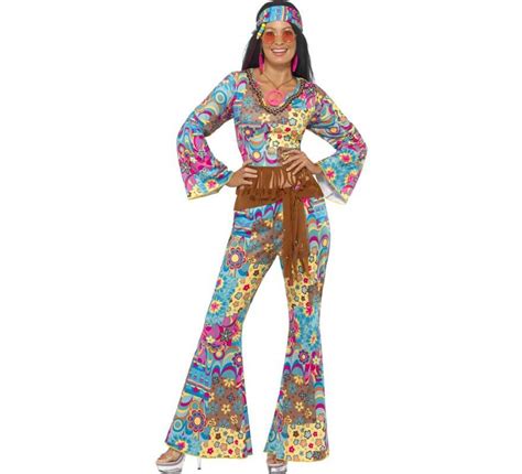 Disfraz Hippy Flower Power Para Mujer