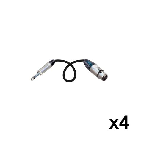 Cordon multipaires analogiques 4 Jack 6 35 stéréo mâle 4 XLR 3