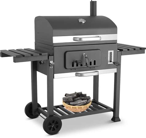 Bbq Grillvagn Xxl Kolgrill Med Lock Och Hjul St Ende Grill Inkl