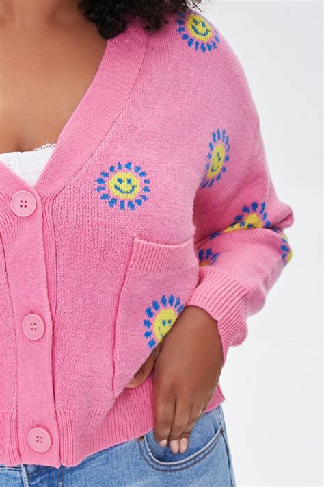 Plus Size Floral Cardigan Sweater