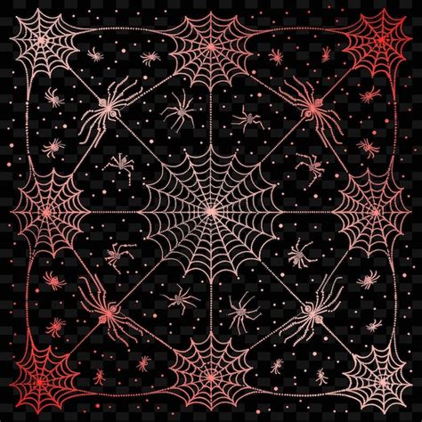 Premium PSD | Gothic spider web folk art with thread pattern and spider ...