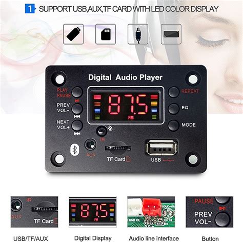 Placa Decodificadora Mp Bluetooth V Amplificador De Udio