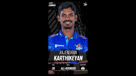 Rajendran Karthikeyan Digital Player Card Ss Tnpl Fancraze