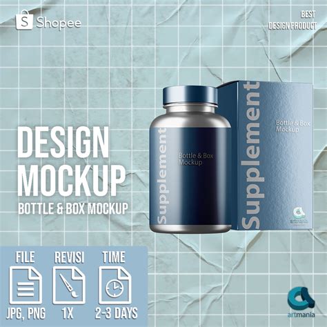 Jual JASA DESAIN PRODUK MOCKUP DESAIN KEMASAN BOTOL DAN KOTAK