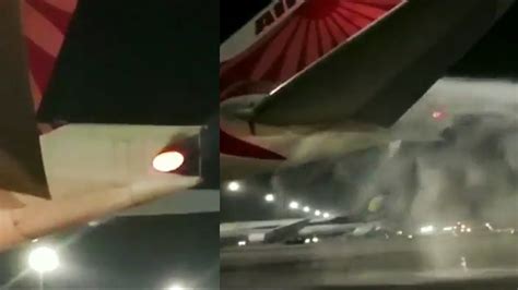 Air India S Boeing Catches Fire During Ac Repair At Delhi Airport