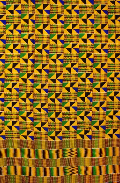 Ghana Handwoven Kente Cloth Ghanaian Royal Fabric Asante African Art