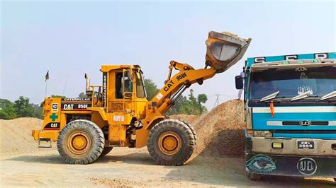 Jcb Cat 950e Loading Stones In Tata Dumper Truckjcb Excavator Loading