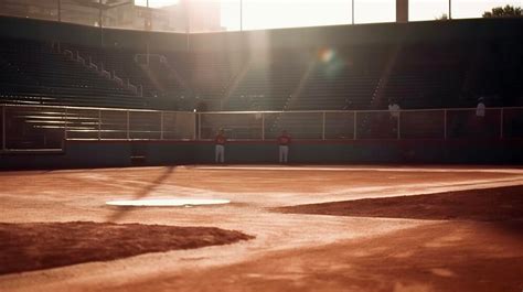 Premium Photo | A baseball field with bleachers and bleachers in the ...