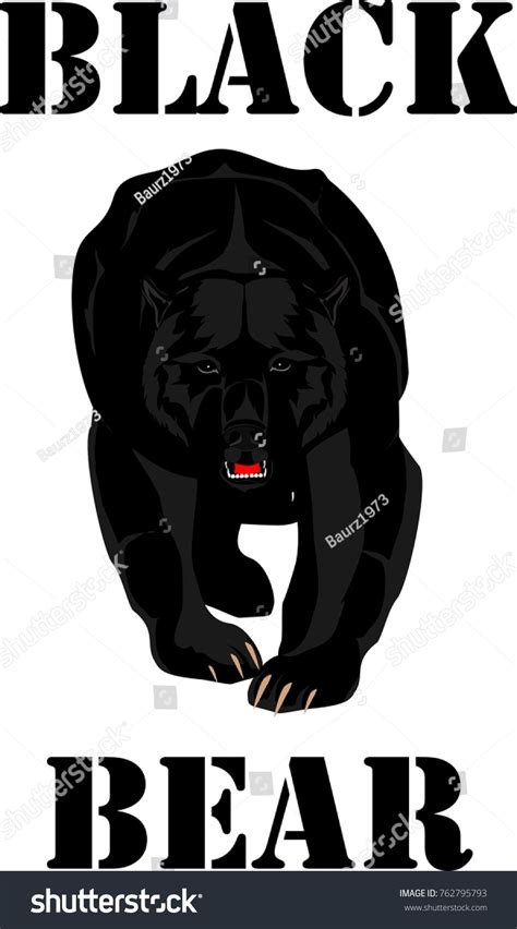 Black Bear Vector Logo Design Isolated Stock Vector (Royalty Free ...