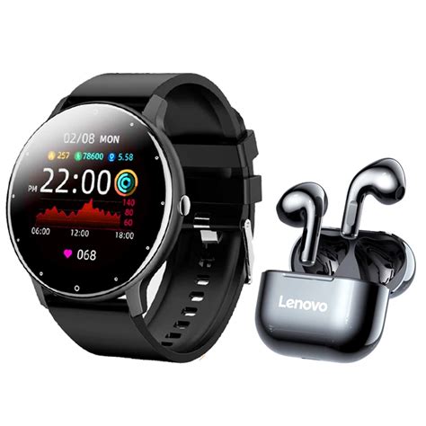 Aud Fonos Lenovo Lp Y Toumi Fit Watch Reloj Inteligente Negro