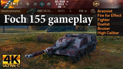 AMX 50 Foch 155 Video In Ultra HD 4K Gameplay 10373 Dmg 5 Kills