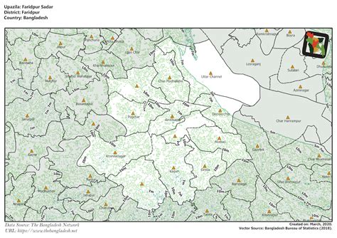 Mouza Map & 3 Detailed Maps of Faridpur Sadar Upazila, Faridpur ...