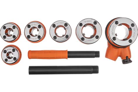 Набор клуппов SPARTA 1/4"-3/8"-1/2"-3/4"-1"-1,25" + плашкодержатель с ...