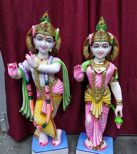 Multicolor Marble Radha Krishna Statue Home At Rs 30000 In Jaipur ID