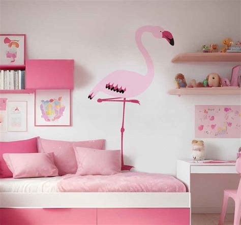 Pink Flamingo Wall Art Decal - TenStickers