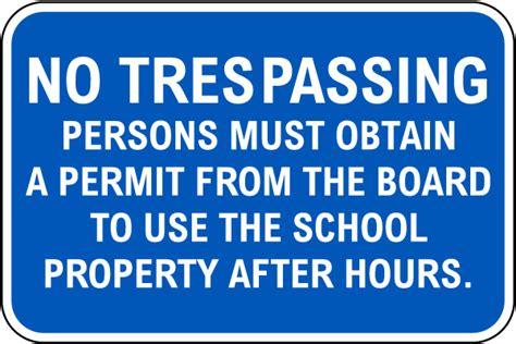 No Trespassing School Sign Save 10 Instantly