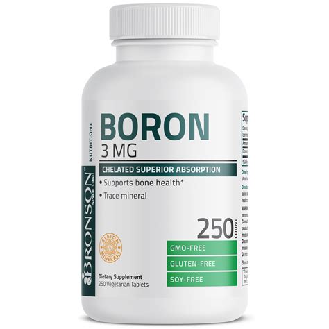 Boron 3 MG – Bronson Vitamins | Quality Vitamins and Supplements since 1960