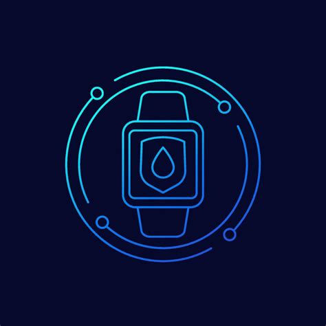 Waterproof Smart Watch Line Icon Vector Art At Vecteezy