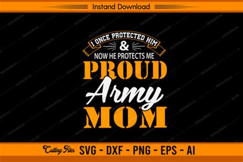 Proud Army Mom Design Graphic By Sketchbundle Creative Fabrica