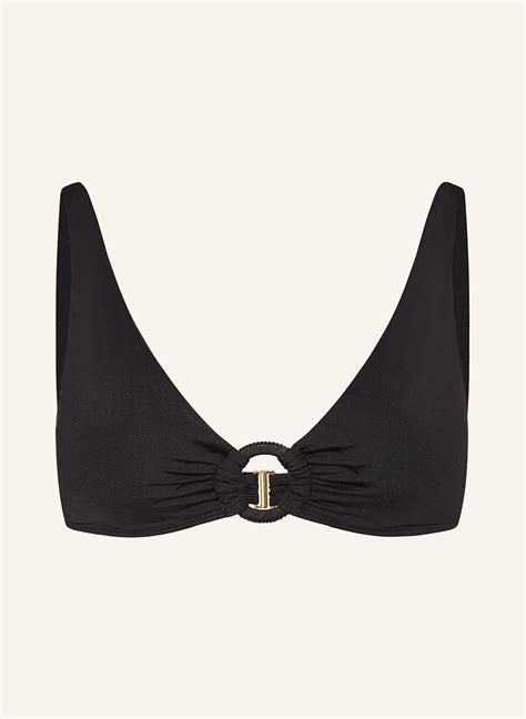 LAUREN RALPH LAUREN Bralette Bikini Top BEACH CLUB SOLIDS In Schwarz