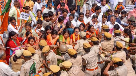 Bjp Holds Massive Protest Against Ashok Gehlots Rajasthan Govt Over