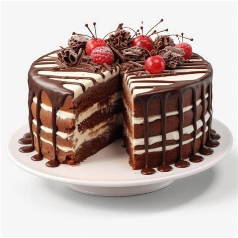 Premium Photo Chocolate Cake D Chocolate Cake With Choco Drip