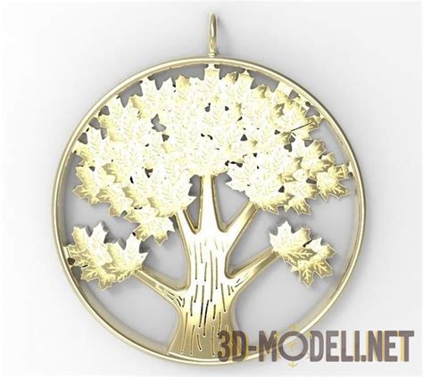 3D модель – Подвеска с изображением дерева