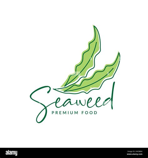 Abstract Green Seaweed Logo Design Vector Graphic Symbol Icon Sign