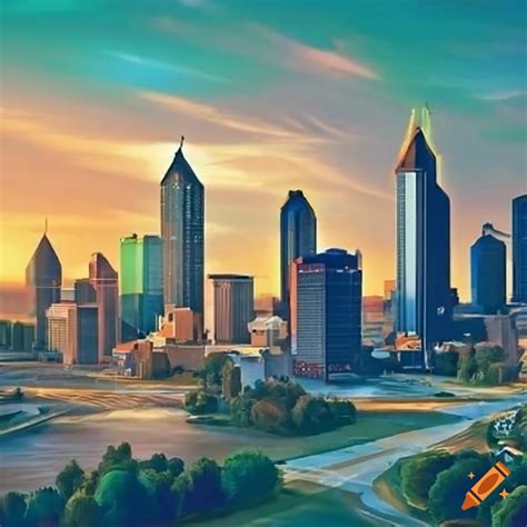 Develop And Image Of The City Of Atlanta For A Linkedin Banner With The