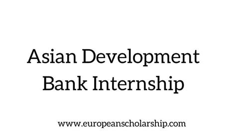 Asian Development Bank Internship 2024 Fully Paid