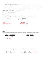 Copy Of Nc Math Module Six Pathway Two Assignment Pdf Google Doc