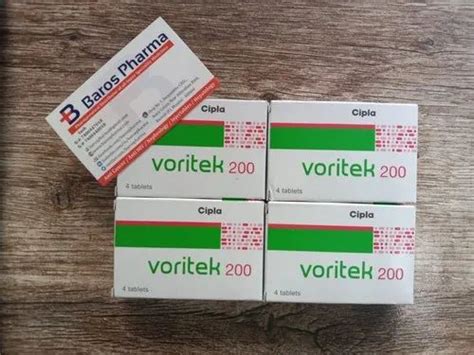 Voriconazole Voritek 200mg Tablet 4 Tablets Treatment Fungal