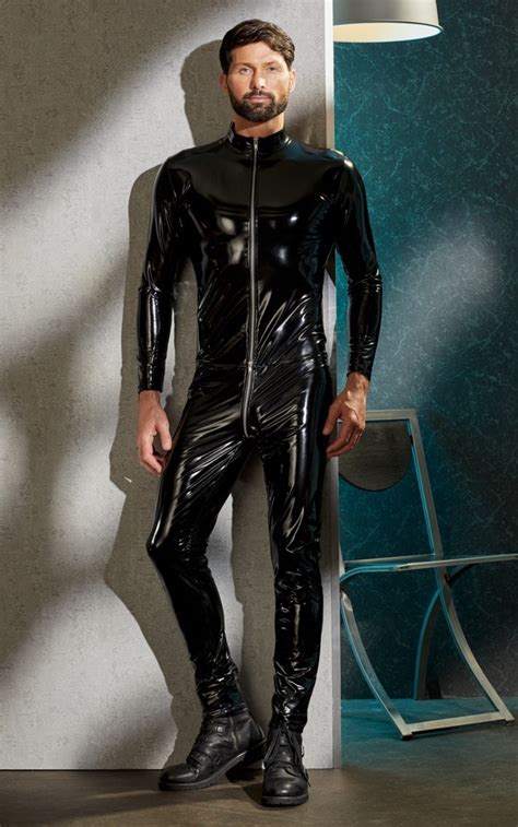 Black Level Mens Glossy Vinyl Overall Lixx Lingerie Erotic