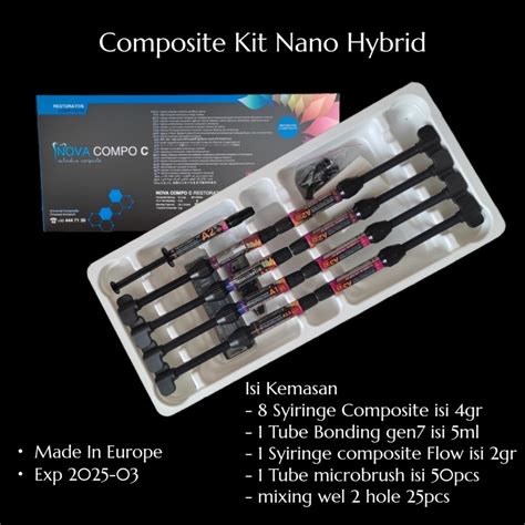 Jual Composite Kit Universal Nano Hybrid Low Shrinkage Composit Imicryl