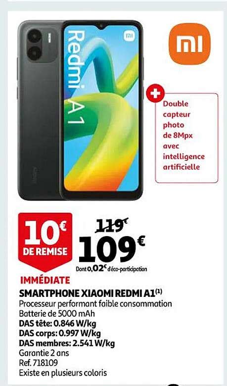 Promo Smartphone Xiaomi Redmi A1 Chez Auchan ICatalogue Fr