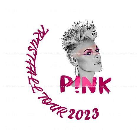 Pink Singer Tour Music Festival 2023 PNG Sublimation File