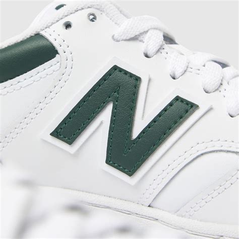 Womens White And Green New Balance 480 Trainers Schuh