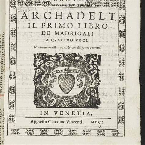 Jacques Arcadelt Il Primo Libro De Madrigali A 4 Voci Lyrics And