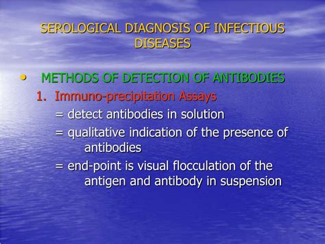 Ppt Lecture On Serological Diagnosis Of Infectious Diseases And Tumor