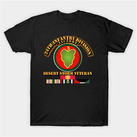 Army - 24th Infantry Division - Desert Storm Veteran - Div - T-Shirt ...