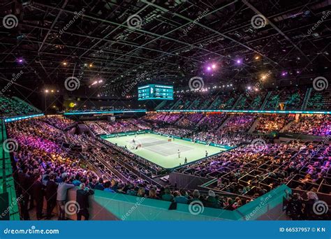 Atp World Tour Indoor Tennis Court And Stadium Editorial Photography