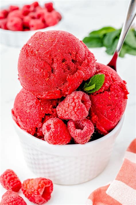 Raspberry Sorbet • Food Folks And Fun