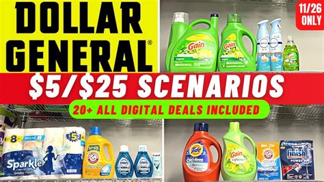 Dollar General Couponing 11 26 ONLY 5 Off 25 SCENARIOS Over 20