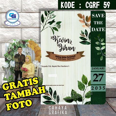 Jual Undangan Nikah Kekinian Berkualitas Cgrf 59 Shopee Indonesia