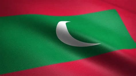 Flag Of Maldives Waving Flag With Highl Stock Video Pond