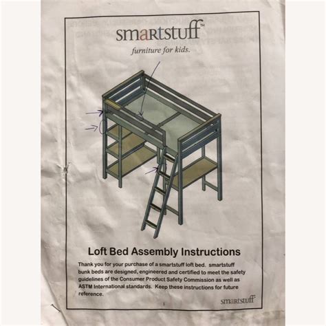 Smartstuff Loft Bed with Desk - AptDeco