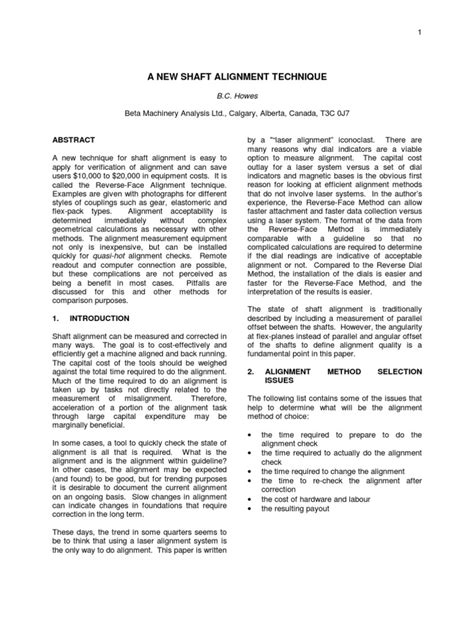 New Shaft Alignment Technique | PDF | Mechanical Engineering | Nature