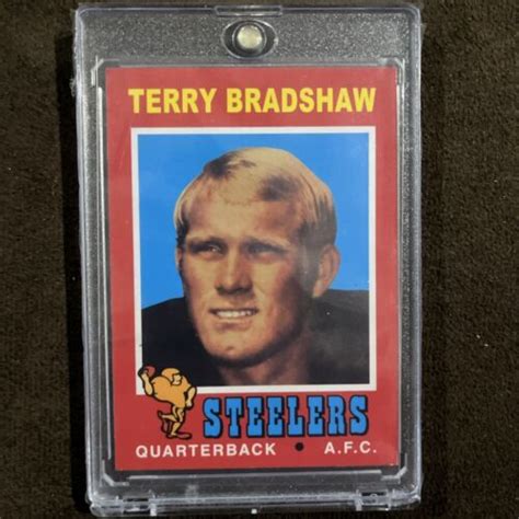 Topps Terry Bradshaw Rc Rookie Pittsburgh Steelers Psa Authentic