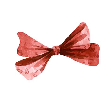 Watercolor Blowing Bow